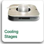 Cooling stages for coverslips and petri dishes