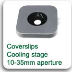 cooling stages for coverslips