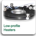 Low-profile heated chambers