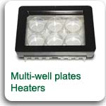 Multi-well plates heaters