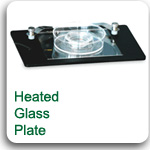 Heated glass plate for microscope stages